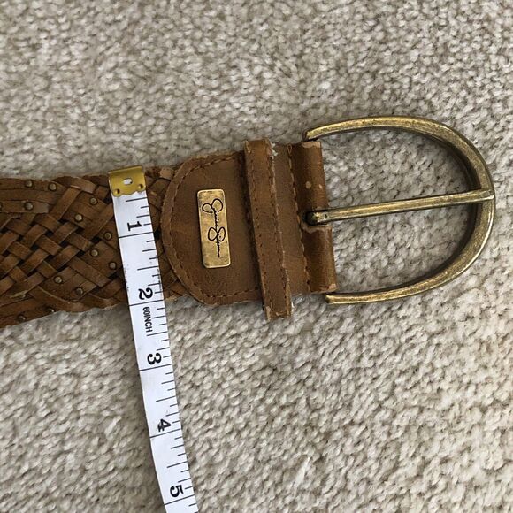 Jessica Simpson Woven Leather Belt Brown M/L - Picture 5 of 10